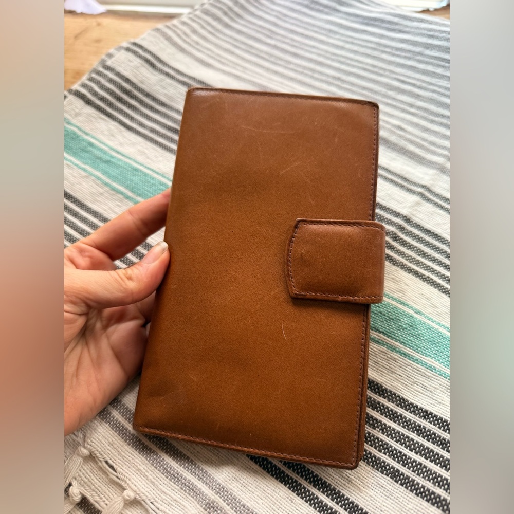 Vintage Bosca full hide leather flight attendant wallet/clutch